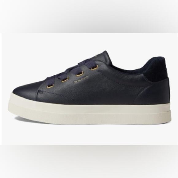 GANT Avona Leather Sneakers - Gold Grommets - Picture 6 of 10